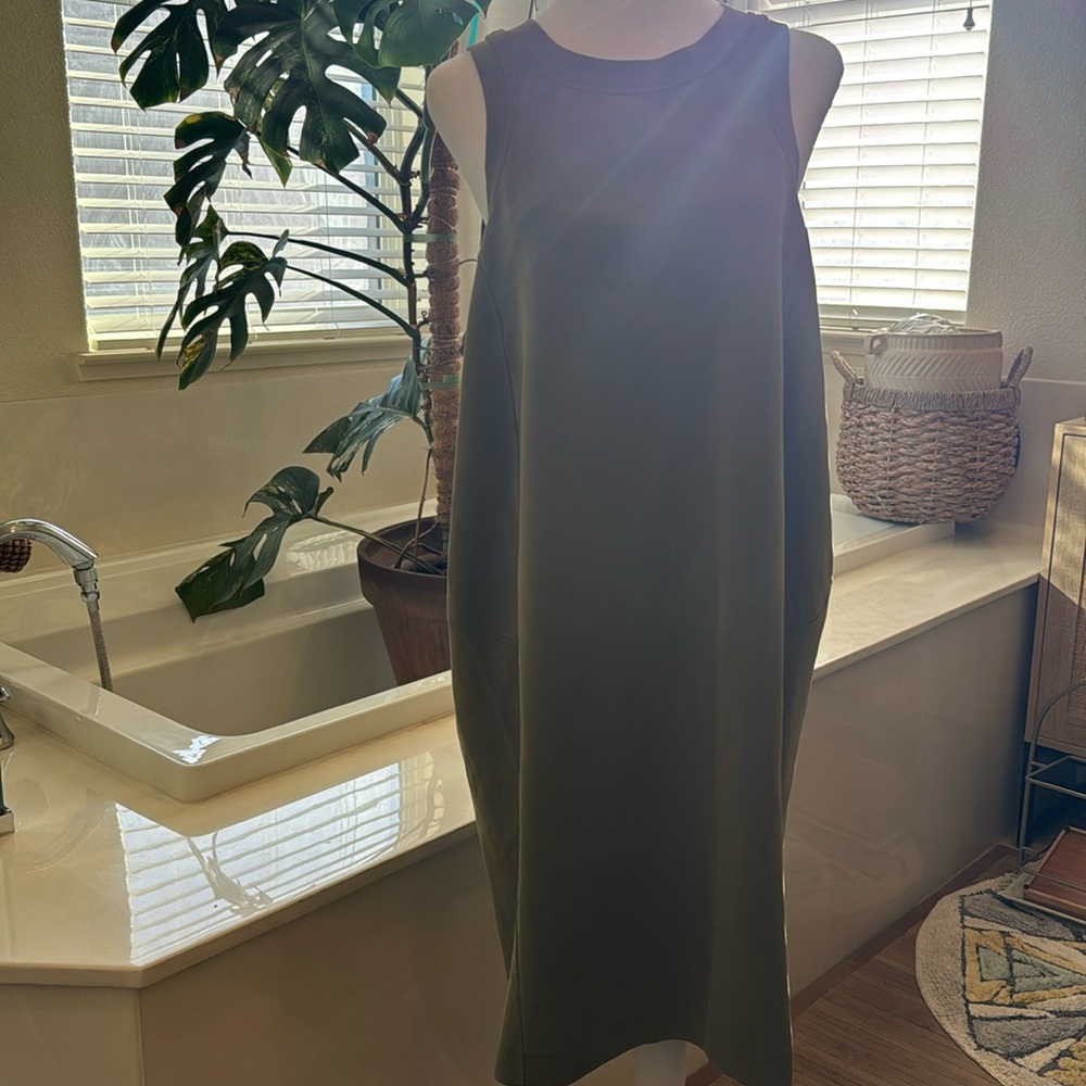 Lululemon Softstreme Back In Action Dress - Bronze Green - Size 12 - Used